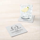 Monogrammed Persoonlijke blad van het Manuscript v Kartonnen Onderzetters (Insitu)