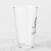 Monogrammed Persoonlijke Familienaam Glas (Rechts)