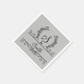 Monogrammed Persoonlijke Familienaam Servet (Hoek)