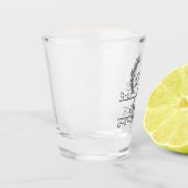 Monogrammed Persoonlijke Familienaam Shot Glas (Links)