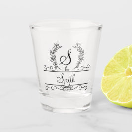 Monogrammed Persoonlijke Familienaam Shot Glas