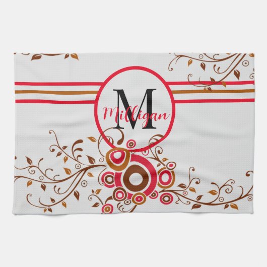 Monogrammed Persoonlijke keukenhanddoeken (Horizontaal)
