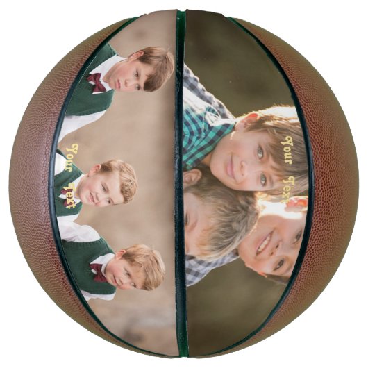 Monogrammed Photo Team Coach School Club Player Basketbal (Verticaal)