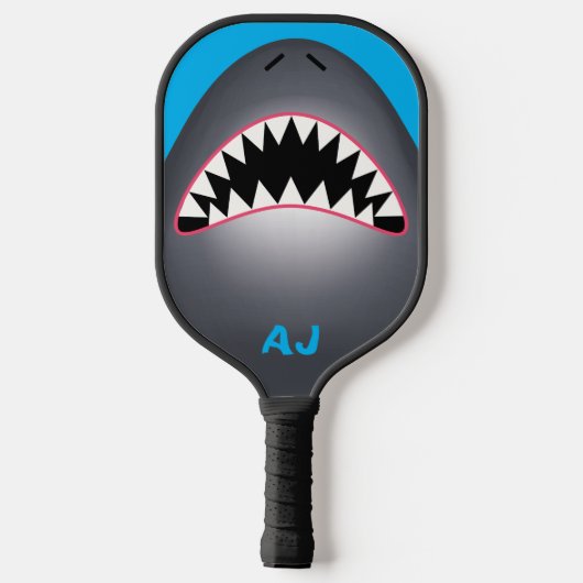 Monogrammed Pickleball Shark Pickleball Paddle (Achterkant)