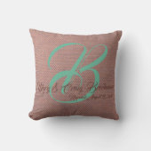 Monogrammed Pillow voor bruiloftskoppels Kussen (Voorkant)