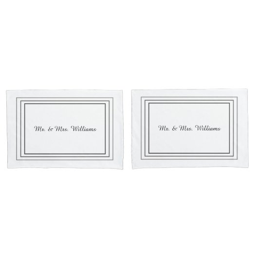 Monogrammed Pillowcases Kussensloop (Voorkant-Set)