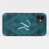 Monogrammed Pine Green look of Fabric Case-Mate iPhone Case (Achterkant (horizontaal))
