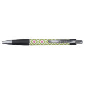Monogrammed Pink and Green Diamonds Ikat Pattern Pen (Achterkant)