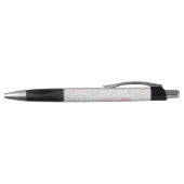 Monogrammed Pink and Grey Floral Damask Pen (Bovenkant)
