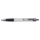 Monogrammed Pink and Grey Floral Damask Pen (Achterkant)