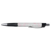 Monogrammed Pink and Grey Floral Damask Pen (Bodem)