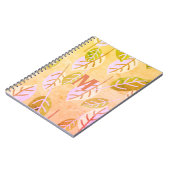 Monogrammed Pink and Sage Abstract Notitieboek (Linkerzijde)