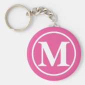 Monogrammed Pink BB Sleutelhanger (Voorkant)