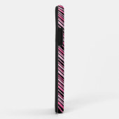 Monogrammed Pink Black Tribal Chevron Pattern Case-Mate iPhone Case (Achterkant/rechts)