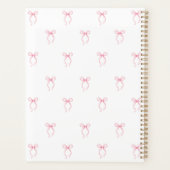 Monogrammed Pink Bow Planner (Achterkant)