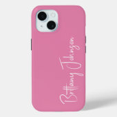 Monogrammed Pink Case-Mate iPhone Case (Achterkant)