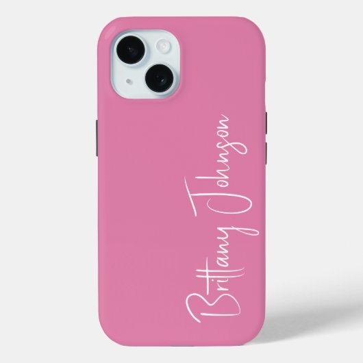 Monogrammed Pink Case-Mate iPhone Case (Achterkant)