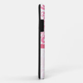 Monogrammed Pink Damask en Roze Ribbon Case-Mate iPhone Case (Achterkant/rechts)