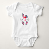 Monogrammed Pink Easter Bunny Romper (Voorkant)