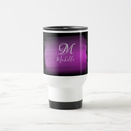 Monogrammed Pink en Black Reisbeker (Center)