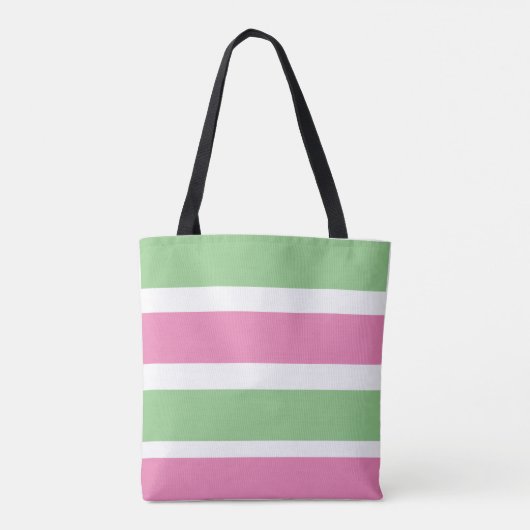 Monogrammed Pink en Green Canvas tas (Achterkant)