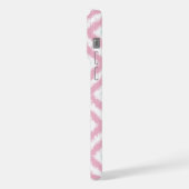 Monogrammed Pink en Mint Diamonds Ikat Pattern iPhone Hoesje (Linkerkant)