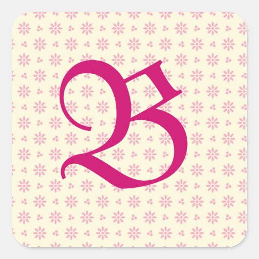 Monogrammed Pink Eyelet Sticker (Voorkant)