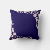 Monogrammed Pink Flowers and Lace Floral Kussen (Achterkant)