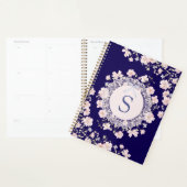 Monogrammed Pink Flowers and Lace Floral Planner (Display)