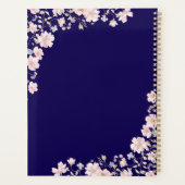 Monogrammed Pink Flowers and Lace Floral Planner (Achterkant)