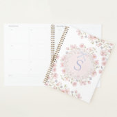 Monogrammed Pink Flowers and Lace Floral Planner (Display)