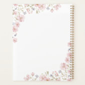 Monogrammed Pink Flowers and Lace Floral Planner (Achterkant)