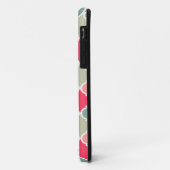 Monogrammed Pink Green Moroccan Lattice Pattern Case-Mate iPhone Case (Achterkant/links)