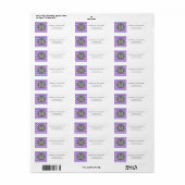 Monogrammed Pink Paars Blue Chevron Etiket (Full Sheet)