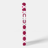 Monogrammed Pink Paars Girly Geometric Pattern Case-Mate iPhone Case (Achterkant / Links)