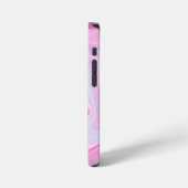 Monogrammed Pink, Paars, Mint Green Marble Art iPhone Hoesje (Linkerkant)