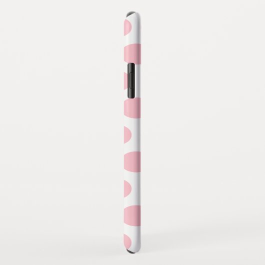 Monogrammed Pink Polka Dots Case-Mate iPhone Case (Achterkant/rechts)