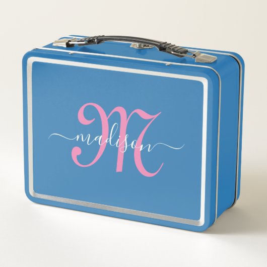 Monogrammed Pink Script Girl's (Achterkant)