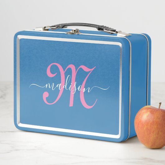 Monogrammed Pink Script Girl's (In situ)
