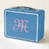 Monogrammed Pink Script Girl's (Voorkant)