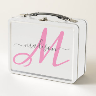 Monogrammed Pink Script Girl's
