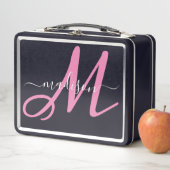 Monogrammed Pink Script Girl's (In situ)