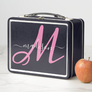 Monogrammed Pink Script Girl's