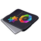 Monogrammed Pinwheel Electronics Bag Laptop Sleeve (Voorkant onderkant)