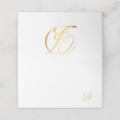 Monogrammed plaatskaarten voor Diner en Blanc pick Plaatskaartje (Buitenkant ongevouwen)