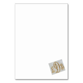 Monogrammed-plaatskaarten voor Diner en Blanc picn Kaart