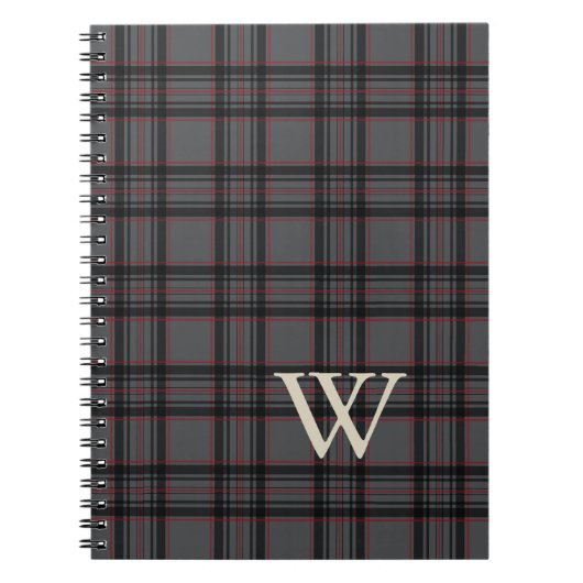 Monogrammed Plaid Notebook Notitieboek (Voorkant)