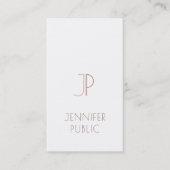 Monogrammed Plain Elegant Modern Design Trendy Visitekaartje (Voorkant)