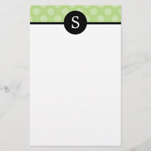 Monogrammed Polka Dots Stationery Briefpapier