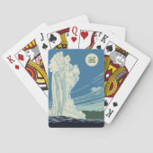 Monogrammed prachtige Yellowstone National Park Pokerkaarten (Achterkant)